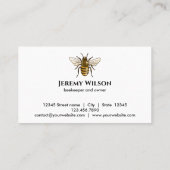 Bijen Boerderij Bijenhouder Apiarist Honingbijen H Visitekaartje (Achterkant)