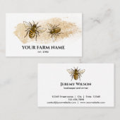 Bijen Boerderij Bijenhouder Apiarist Honingbijen H Visitekaartje (Voorkant / Achterkant)