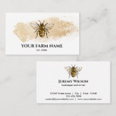 Bijen Boerderij Bijenhouder Apiarist Honingbijen H Visitekaartje (Voorkant / Achterkant)