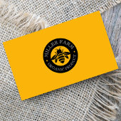 Bijen Boerderij imker Logo geel & zwart Visitekaartje