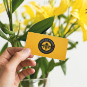 Bijen Boerderij imker Logo geel & zwart Visitekaartje