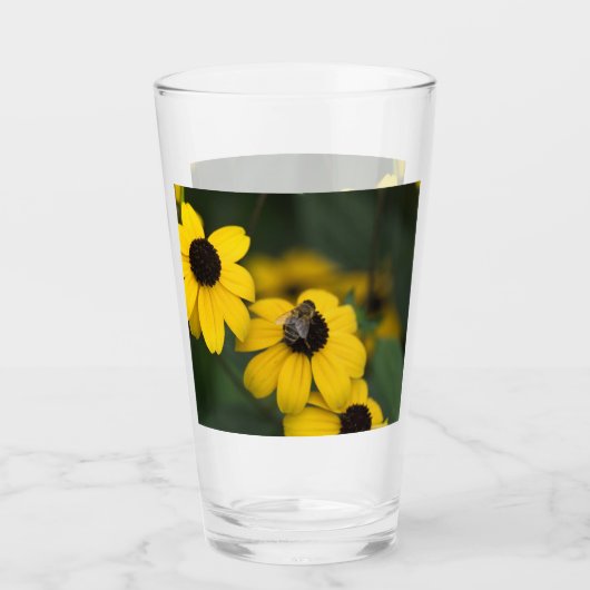 bijen bovenaan glas (Voorkant)