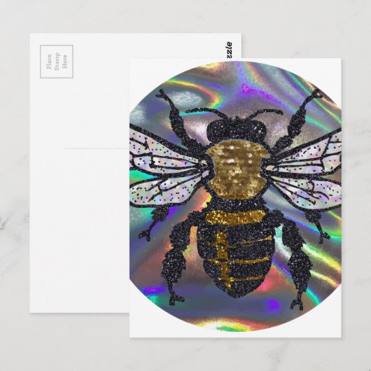 bijen briefkaart (Voorkant / Achterkant)