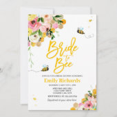 Bijen Bruids Douche Uitnodiging Bloemenbruid om bi (Voorkant)