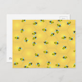 Bijen Buzzing Briefkaart (Voorkant / Achterkant)