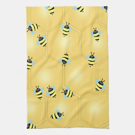 Bijen Buzzing Theedoek (Verticaal)