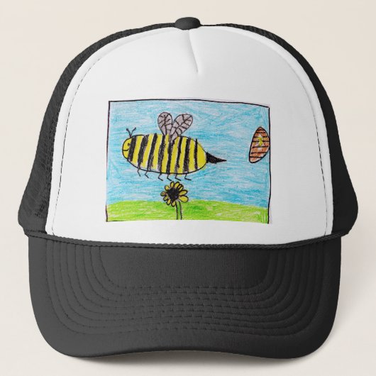 Bijen Buzzing Trucker Pet (Voorkant)