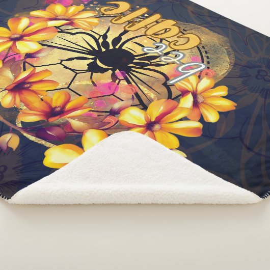 Bijen, cafe sherpa deken (3/4)