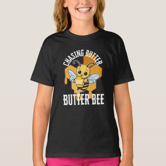 Bijen, Chasing Butter - Butter Bee T-shirt (Voorkant)