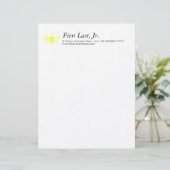 Bijen (citroen) gepersonaliseerd briefhoofd (Staand voorkant)