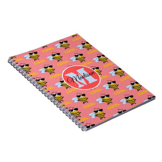 Bijen Cool Funny Bee Pattern Personalized Notitieb Notitieboek (Rechterzijde)