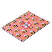 Bijen Cool Funny Bee Pattern Personalized Notitieb Notitieboek (Linkerzijde)