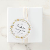 Bijen Daisies en Zonnebloemen Baby shower Bedankjes Labels (In situ)
