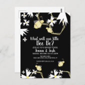 Bijen Daisy en Floral Gender onthullen Briefkaart (Voorkant / Achterkant)