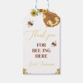 Bijen Dank u Label Birthday Baby shower Cadeaulabel (Voorkant)