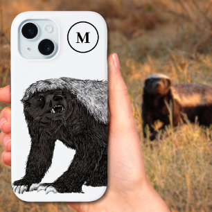 Bijen das monogram initiaal iPhone 15 case