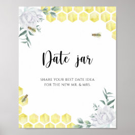 Bijen - date night ideeën. Datum pot bruidsspel Poster