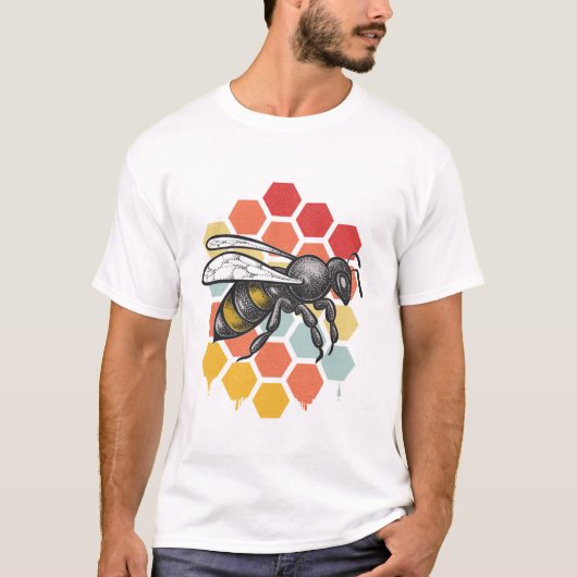 bijen Design voor mannen T-shirt (Voorkant)