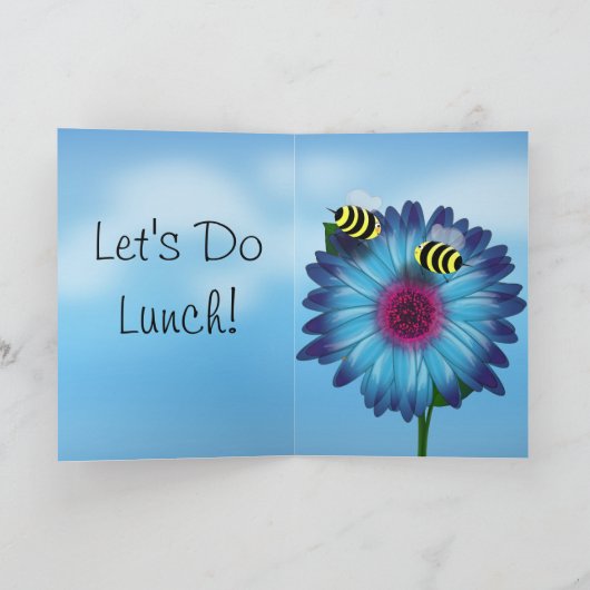 Bijen die bijeenkomen om blauw te blazen kaart (Binnen)