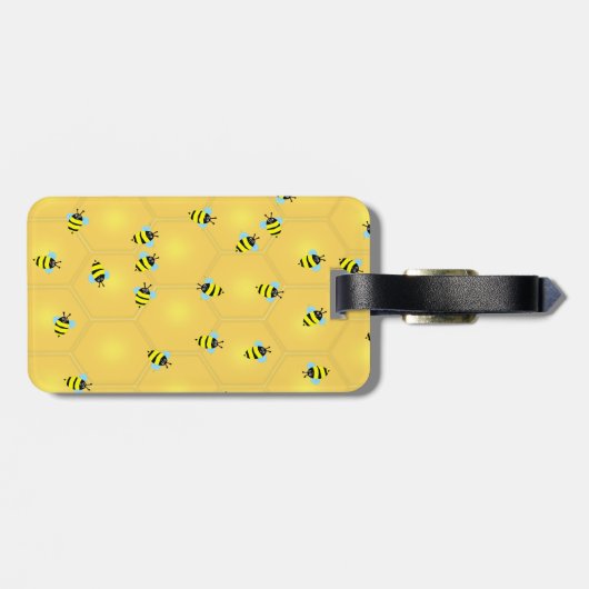 Bijen die gepersonaliseerd zijn bagagelabel (Achterkant horizontaal)