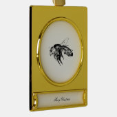 Bijen - Donkere, mysterieuze injectie Verguld Banner Ornament (Rechts)