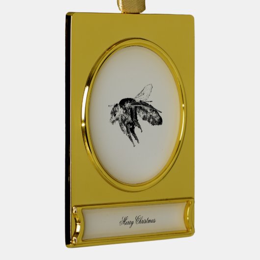 Bijen - Donkere, mysterieuze injectie Verguld Banner Ornament (Rechts)