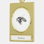 Bijen - Donkere, mysterieuze injectie Verguld Banner Ornament (Links)