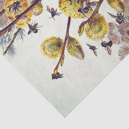  bijen doorsneden voorjaarsbloesem tissuepapier (Detail)