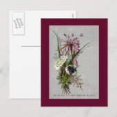 Bijen en Allium Victoriaans kerst Feestdagenkaart (Voorkant / Achterkant)