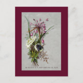 Bijen en Allium Victoriaans kerst Feestdagenkaart (Voorkant)