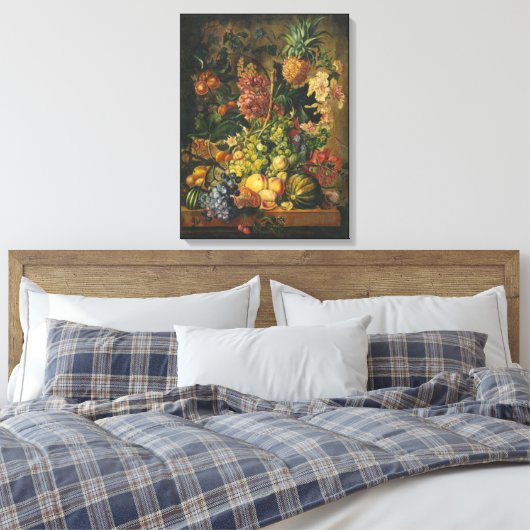 Bijen en ananas | Olieverf Canvas Afdruk (Insitu (Slaapkamer))