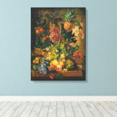 Bijen en ananas | Olieverf Canvas Afdruk (Insitu (Houten vloer))