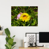 Bijen en andelion poster (Thuiskantoor)