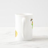 Bijen en andelionen porselein kop (Achterkant)