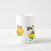 Bijen en andelionen porselein kop (Voorkant)