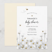 Bijen en Baby shower van Daisies Kaart (Voorkant / Achterkant)