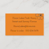 Bijen en bijenkorf Fresh Honey Visitekaartje (Achterkant)