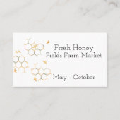 Bijen en bijenkorf Fresh Honey Visitekaartje (Voorkant)