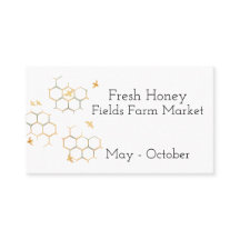 Bijen en bijenkorf Fresh Honey Visitekaartje