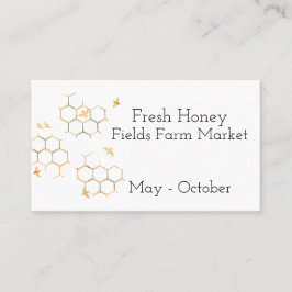 Bijen en bijenkorf Fresh Honey Visitekaartje
