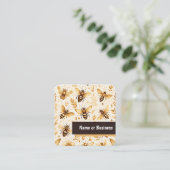 Bijen en bladeren vierkante visitekaartje (Staand voorkant)