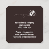 Bijen en bladeren vierkante visitekaartje (Achterkant)