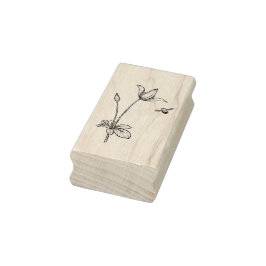 Bijen en Bloem Art Stamp Rubberstempel