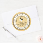 Bijen en Bloem Logo Bijenwas Lip Balm Label (Envelop)