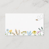 Bijen en bloemen | Baby shower Display Douche Informatiekaartje (Achterkant)