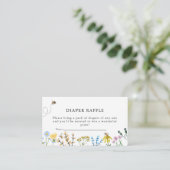Bijen en bloemen | Baby showers luierloof Informatiekaartje (Staand voorkant)