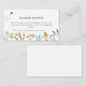Bijen en bloemen | Baby showers luierloof Informatiekaartje (Voorkant / Achterkant)