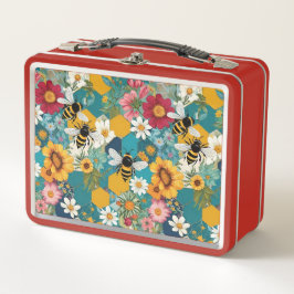 Bijen en bloemen Bijen bloem patroon