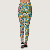 Bijen en bloemen Bijen bloem patroon Leggings (Achterkant)