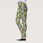Bijen en bloemen Bijen bloem patroon Leggings (Links)